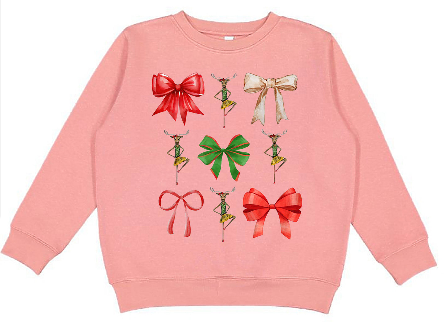 Bows & Rosies Kids Sweatshirt - Pink