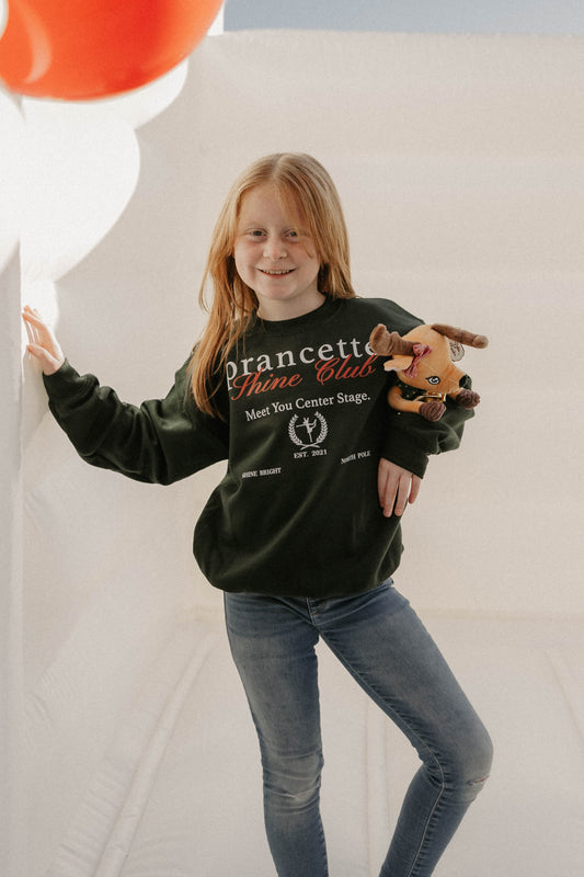 Green Prancette Shine Club Kids & Adult Graphic Sweatshirt